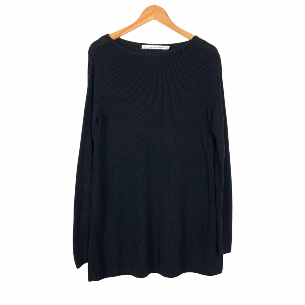 & Other Stories Ribbed Tunic Sweater Large Black